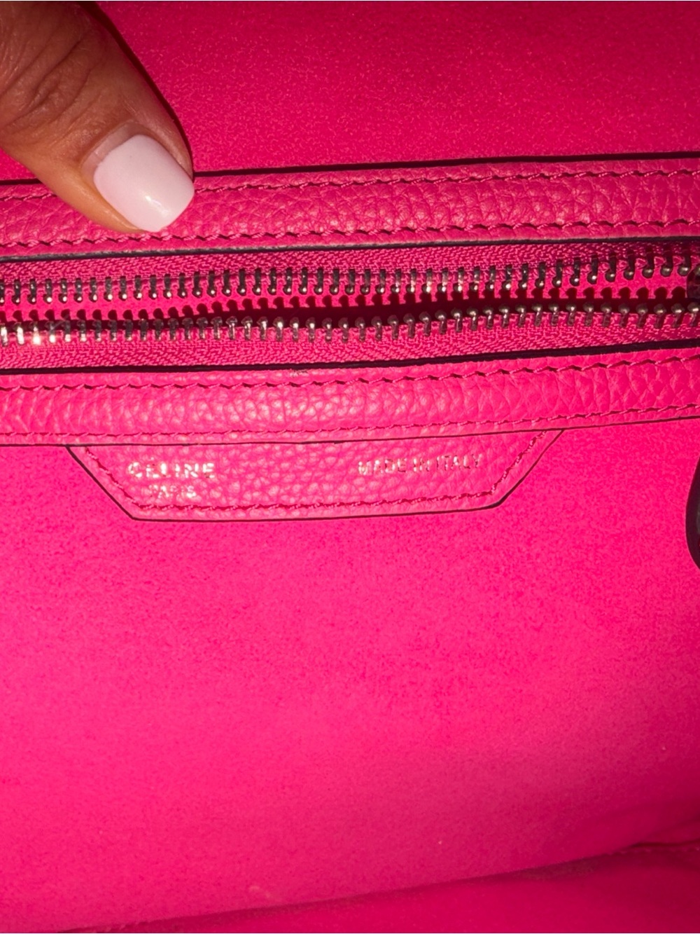 Women’s Pink Leather Tote Bag - Picture 4 of 6